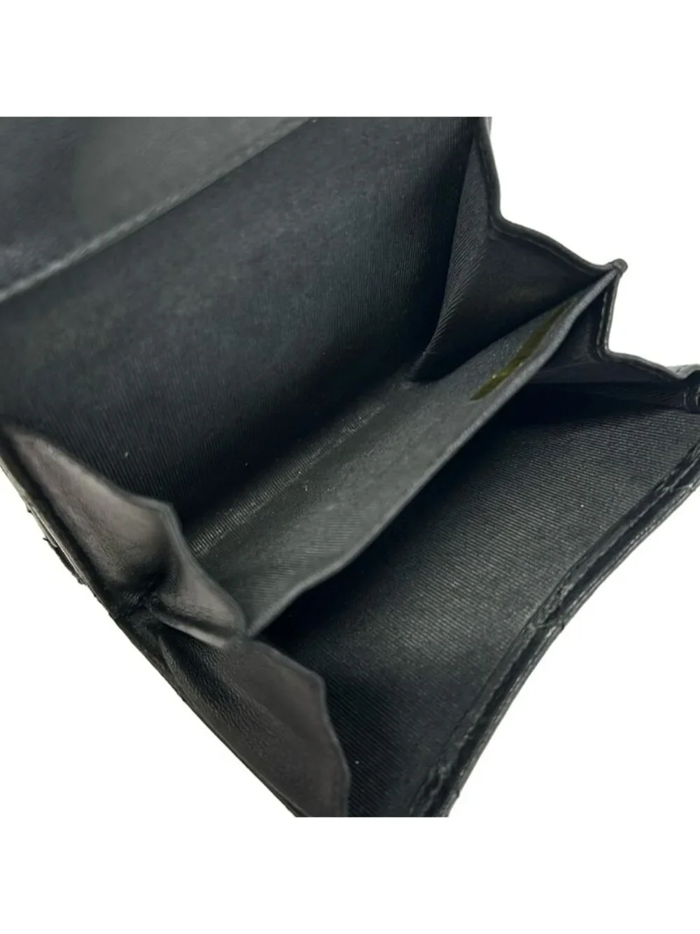 Chanel Hook Wallet Quilted Black Silver Lambskin
